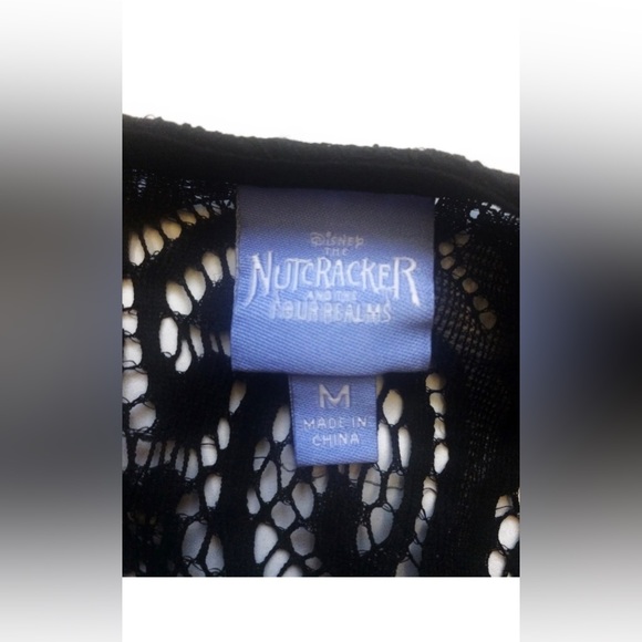NEW Disney Nutcracker Four Realms Juniors Dress Size M Black Lace Blue Underlay - Picture 10 of 11